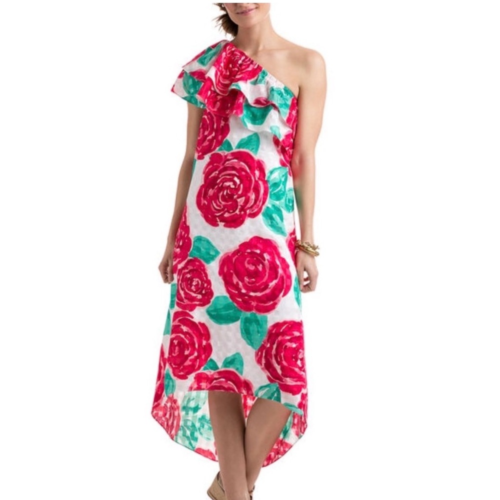 Vineyard Vines Kentucky Derby One-Shoulder Dress